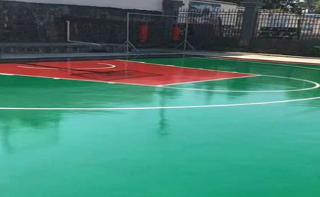 淮北篮球场翻新地面
